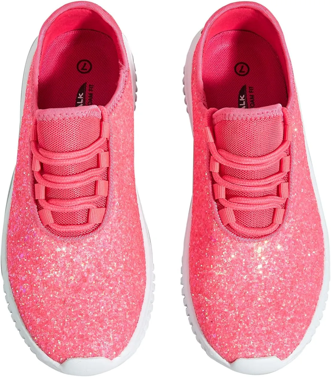 K KIP WOK Fashion Glitter Sneakers for Womens Silp On Running Shoes Lightweigt Tennis Walking Sneakers