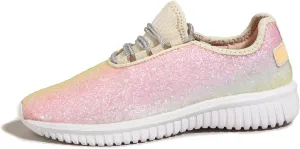 K KIP WOK Fashion Glitter Sneakers for Womens Silp On Running Shoes Lightweigt Tennis Walking Sneakers