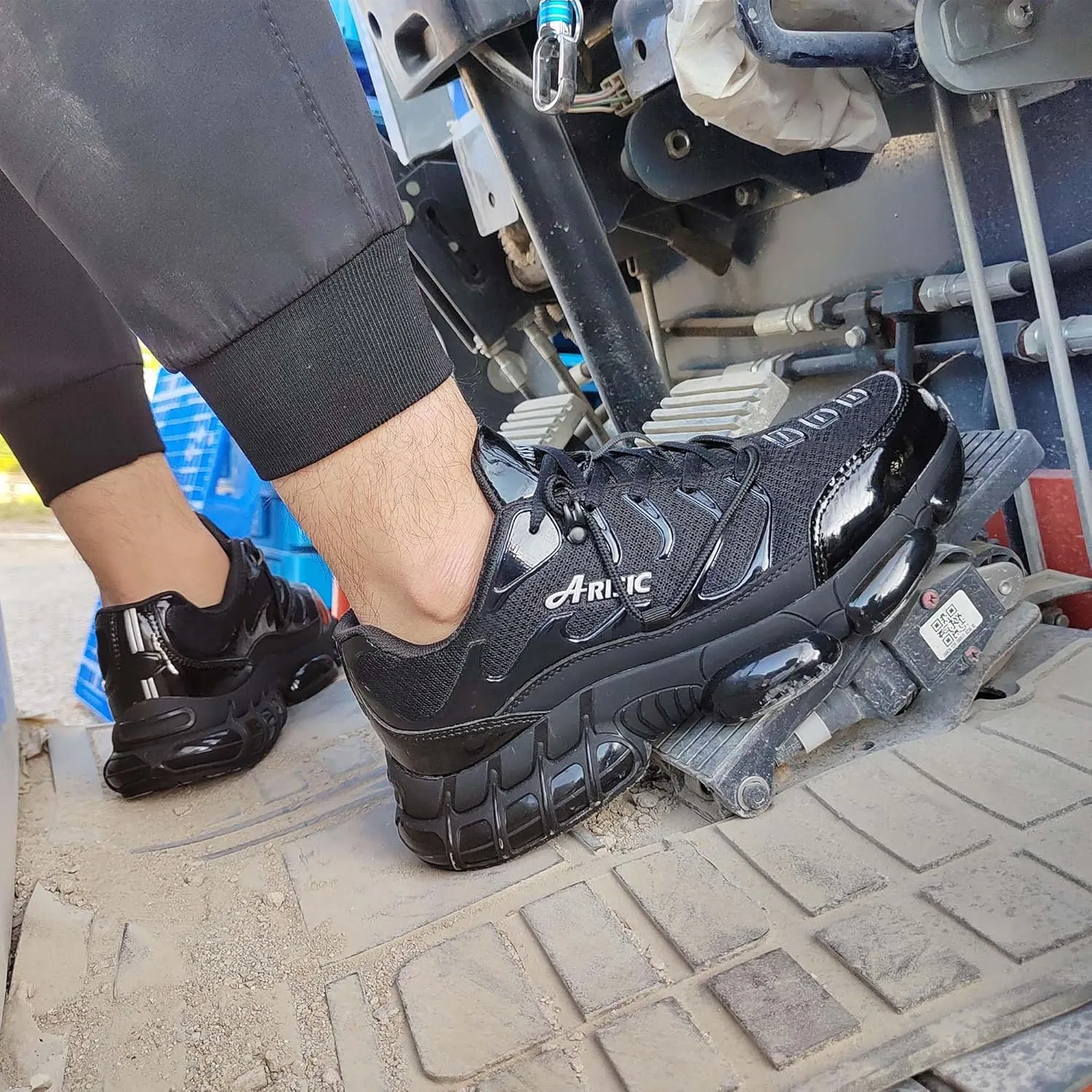 KCVTD Steel Toe Shoes for Men Indestructible Work Shoes Lightweight Steel Toe Sneakers Women Puncture Proof Non Slip Composite Toe Safety Zapatos