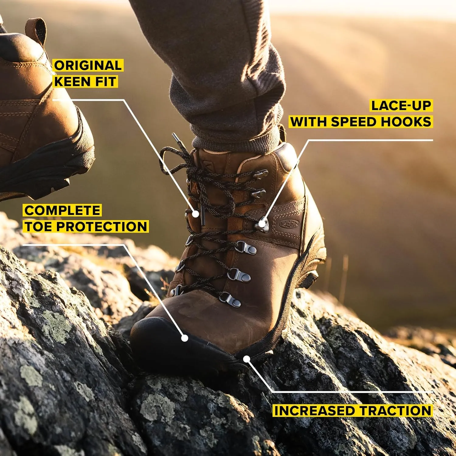 KEEN Men's Pyrenees mid Height Waterproof Hiking Boots