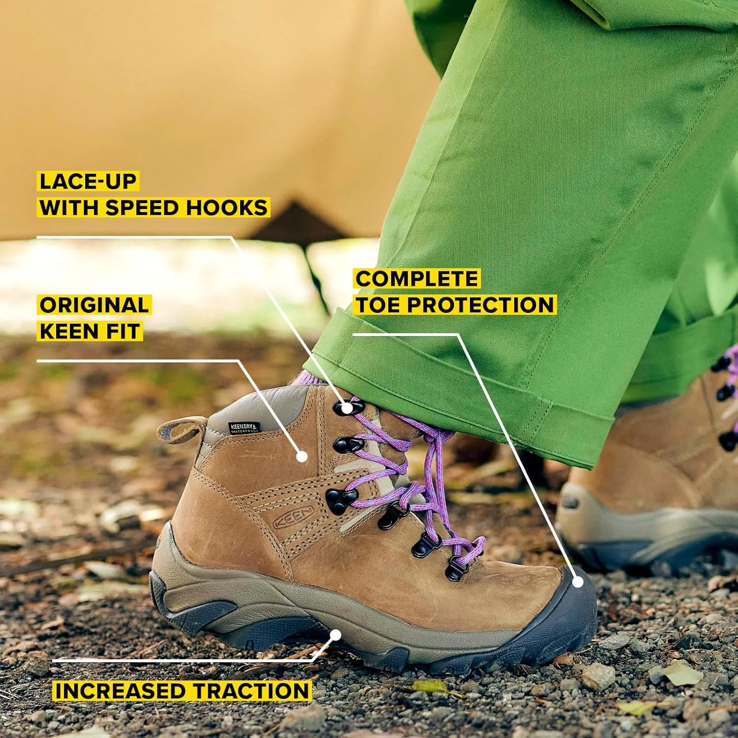 KEEN Women's Pyrenees Mid Height Waterproof Hiking Boots