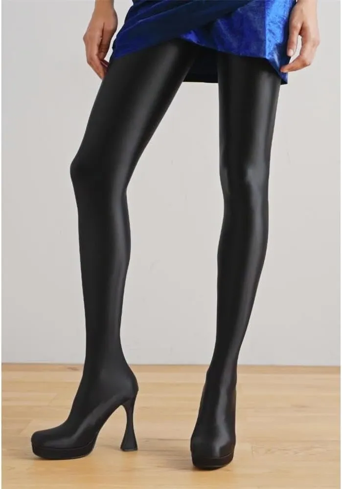 keleimusi Womens Sexy Thigh High Pant Boots Over The Knee Square Toe Stretch Platform Boots