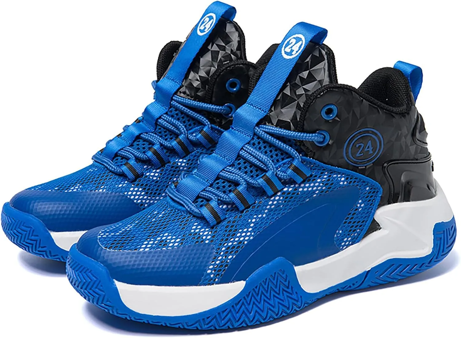 Kids Basketball Shoes Boys Cushion Sneakers Non-Slip Outdoor Sports Shoes Comfortable Girls Lightweight Breathable Walking Running Shoes Tennis Sneakers