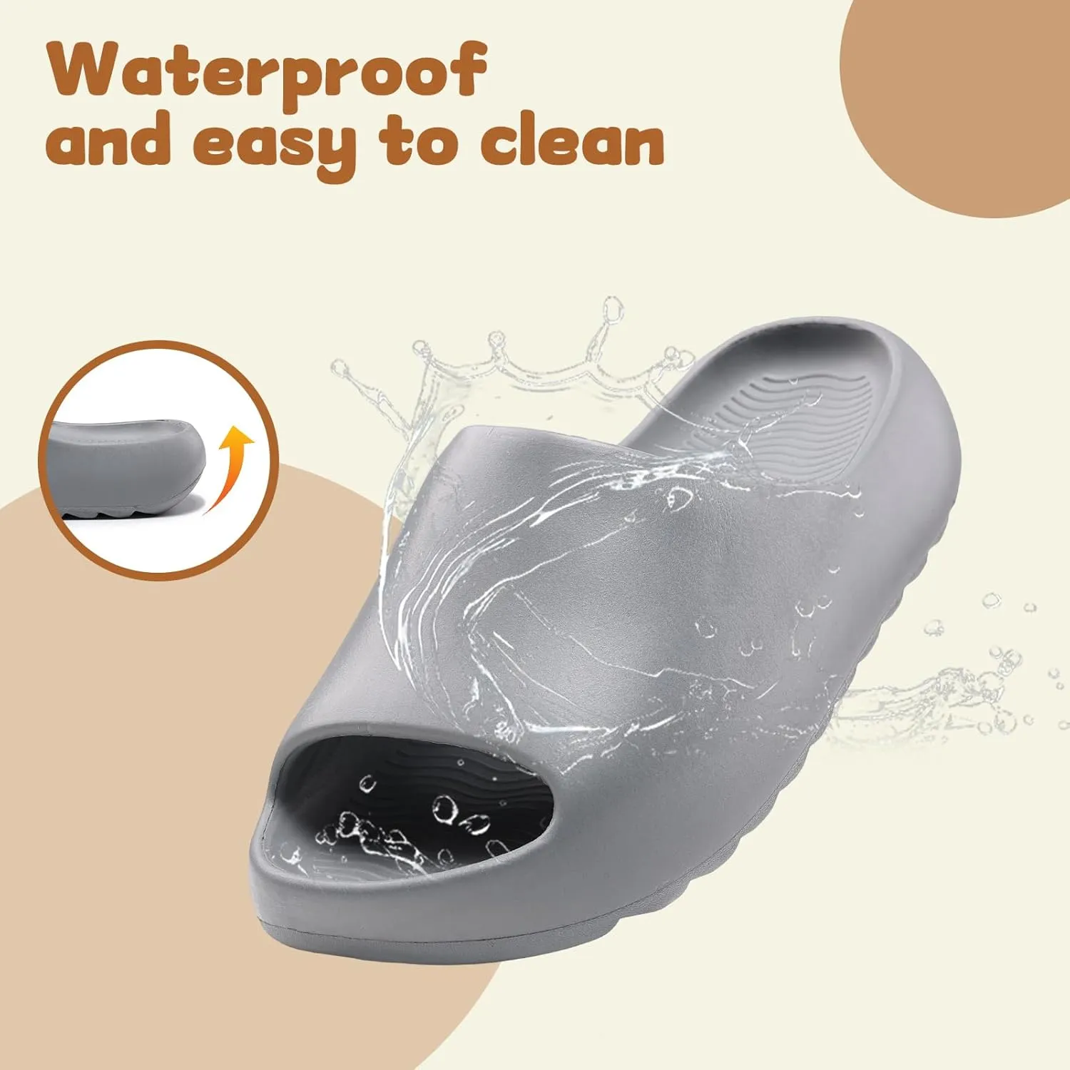Kids Cloud Slides Slippers For Girls Boys,Pillow House Slippers Non-Slip Super Soft Quick Drying Shower Cushioned Slides Bathroom Thick Sole Sandals Indoor Outdoor Slippers