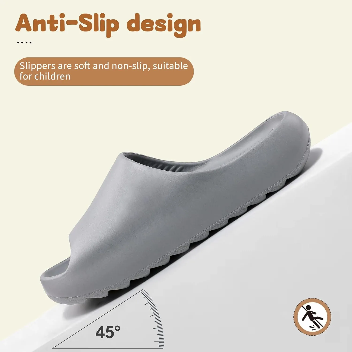 Kids Cloud Slides Slippers For Girls Boys,Pillow House Slippers Non-Slip Super Soft Quick Drying Shower Cushioned Slides Bathroom Thick Sole Sandals Indoor Outdoor Slippers
