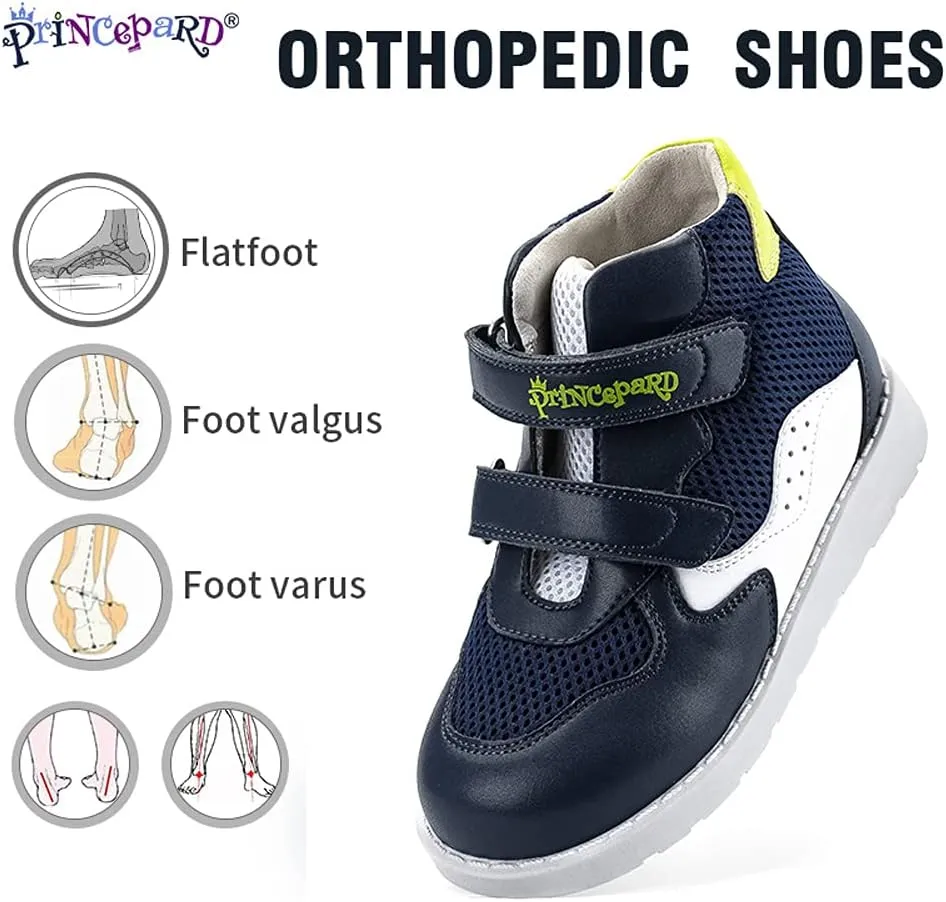 Kids Orthopedic Shoes for Boys and Girls, Children's Corrective Shoes for Toddlers Flat Feet, Walking Correcting Sneakers with Arch and Ankle Support, Non-Slip Soles
