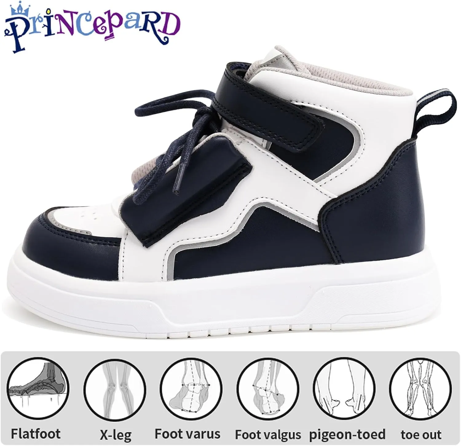 Kids Orthopedic Shoes,Fashion Thick Sole Corrective Sneakers with Ankle and Arch Support