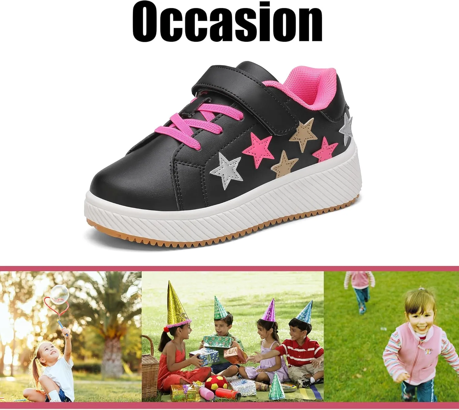 Kids Running Shoes, Casual Athletic Boys Walking Shoes, Platform Fashion Girls' Tennis Sneakers Toddler/Little Kids