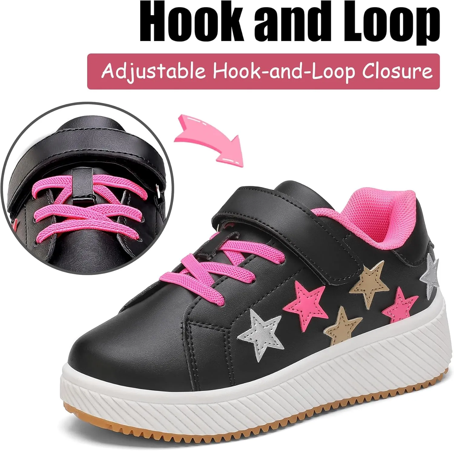 Kids Running Shoes, Casual Athletic Boys Walking Shoes, Platform Fashion Girls' Tennis Sneakers Toddler/Little Kids