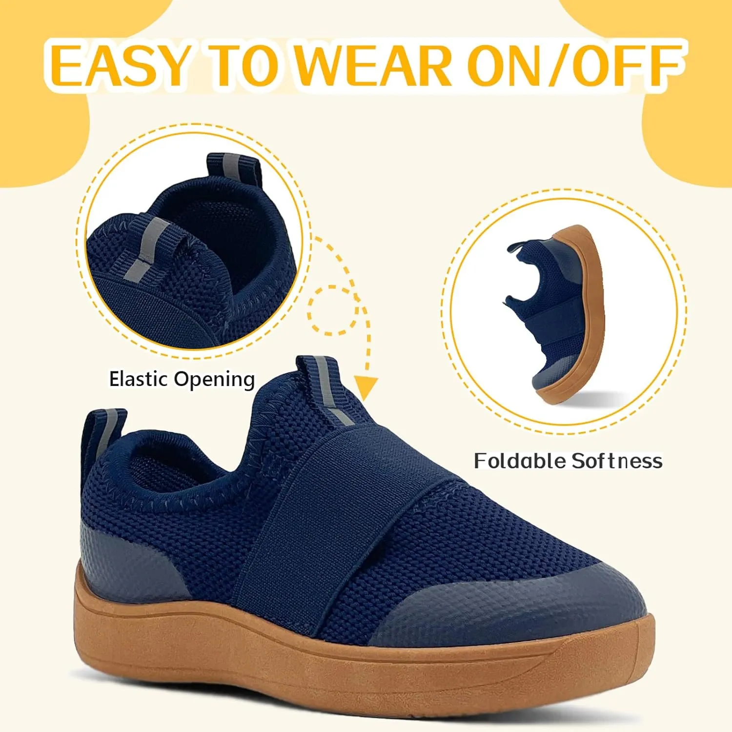 Kids Sneakers for Boys Girls Slip On Wide Toe Box Barefoot Shoes Toddler Minimalist Zero Drop Sneakers Breathable Tennis Walking Shoes