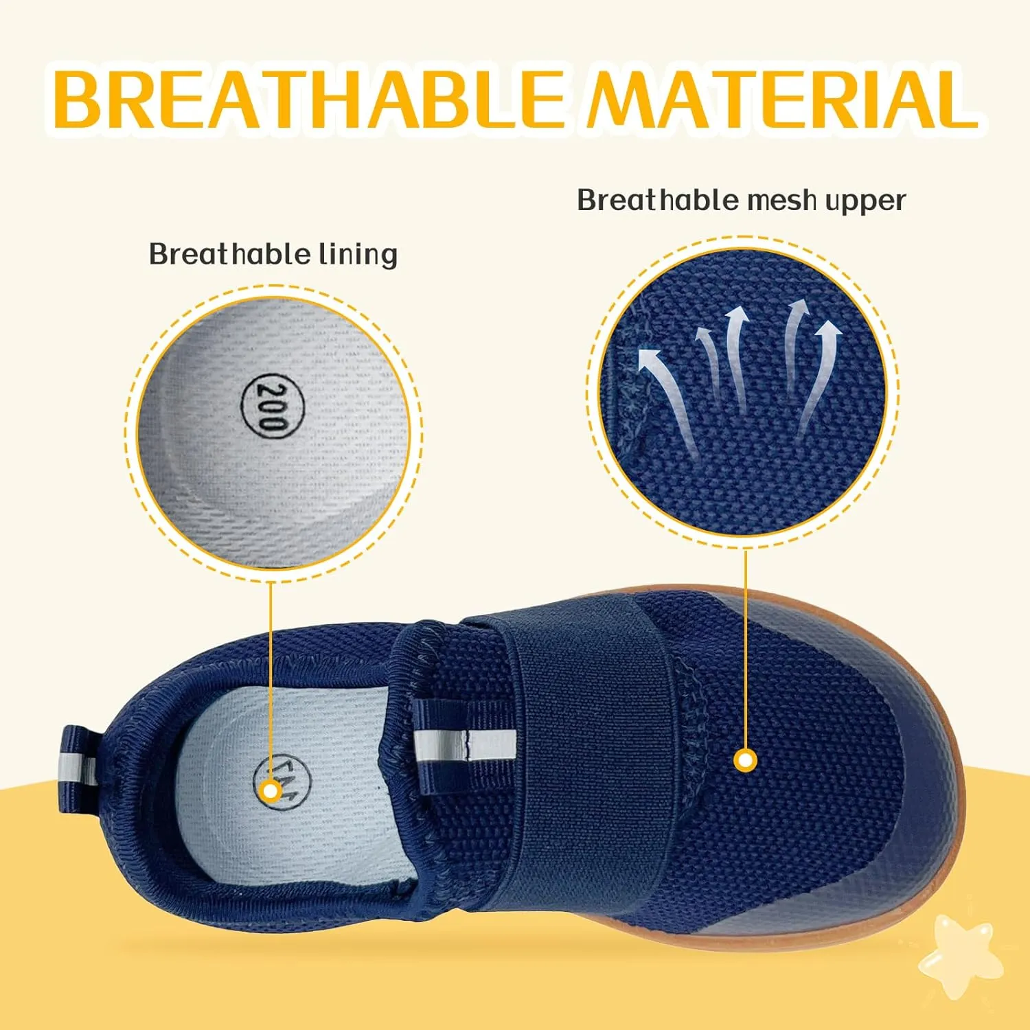 Kids Sneakers for Boys Girls Slip On Wide Toe Box Barefoot Shoes Toddler Minimalist Zero Drop Sneakers Breathable Tennis Walking Shoes