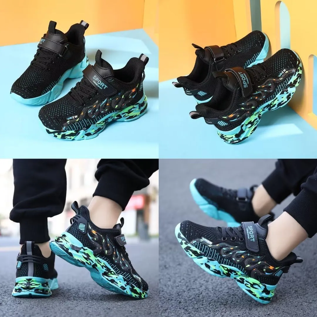 Kids Sneakers Lightweight Mesh Breathable Comfortable Running Tennis Athletic Boys Girls Shoes