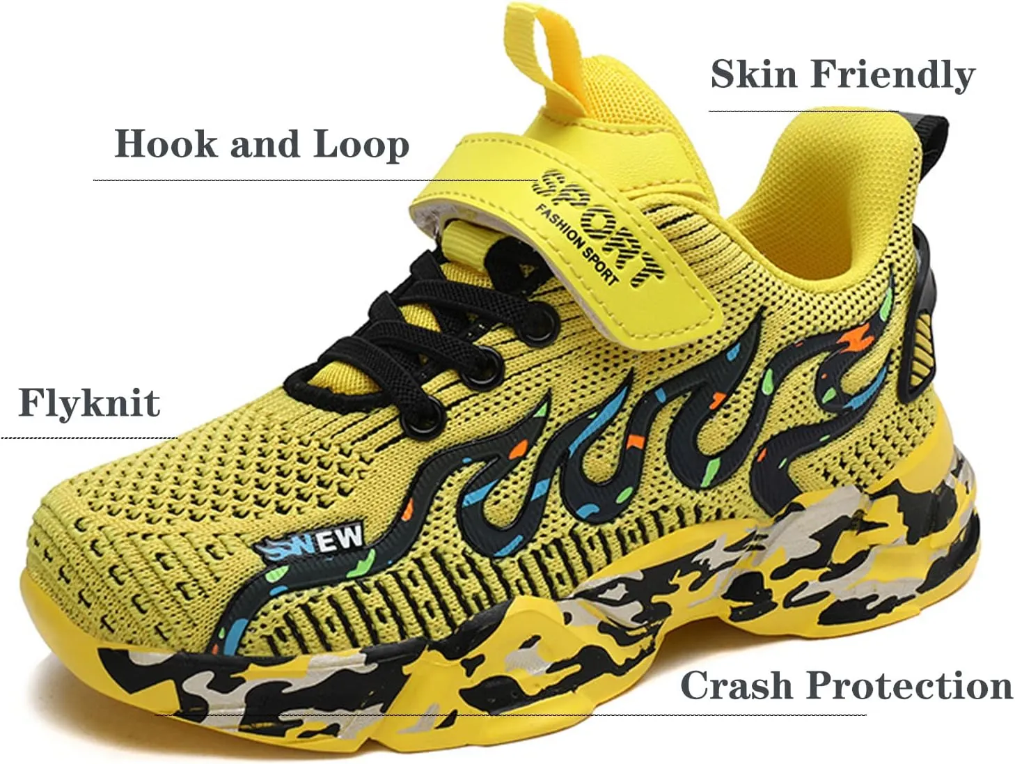 Kids Sneakers Lightweight Mesh Breathable Comfortable Running Tennis Athletic Boys Girls Shoes