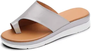KINOW Women Bunion Sandals Platform Wedge Slippers Orthopedic Flip Flops Summer Shoes
