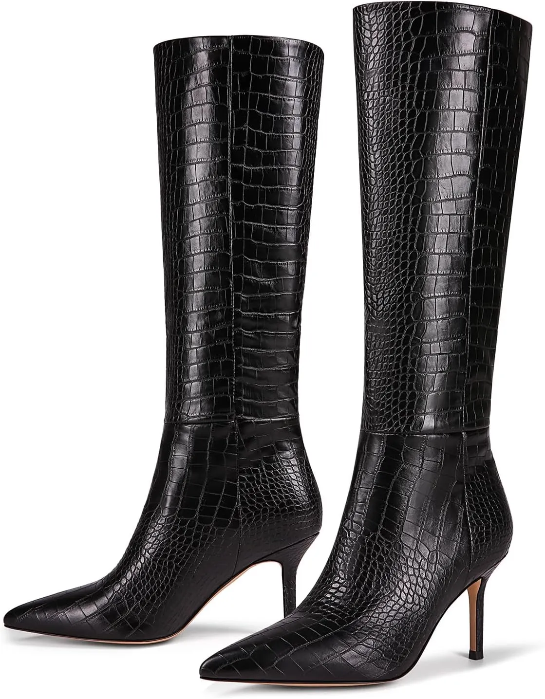 Knee High Boots Women Kitten Heels Boots Pointed Toe Tall Boots Comfortable Fashion Long Boots