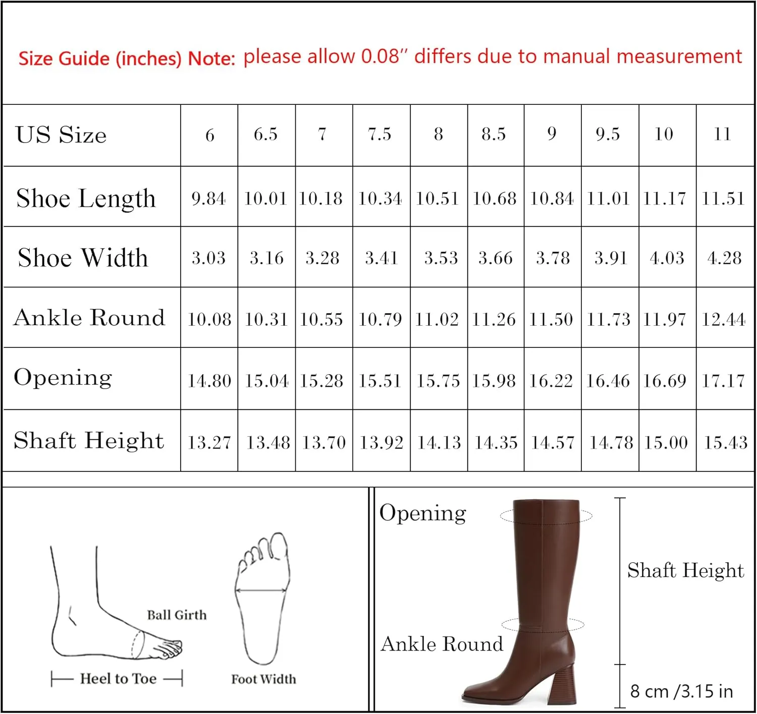 Knee High Boots Women Square Toe Tall Boots Chunky Heel Knee High Fall Boots for Women Block High Heeled Boots Women Side Zipper Long Boots