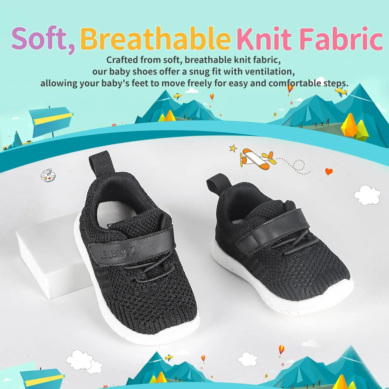 Knitted Slip-On Sneakers for Toddlers, Kids,Toddler Shoes, Baby Sneakers Girls Boys, Baby Walking Shoes, Non-Slip Fashion Baby Shoes, Lightweight Baby Socks Shoes,Daycare Shoes