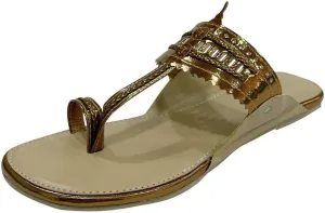 Kolhapuri Chappal For Women's Indian Flat Flip Flop Kolhapuri Sandals For Women Ethnic s Casual Mojaris