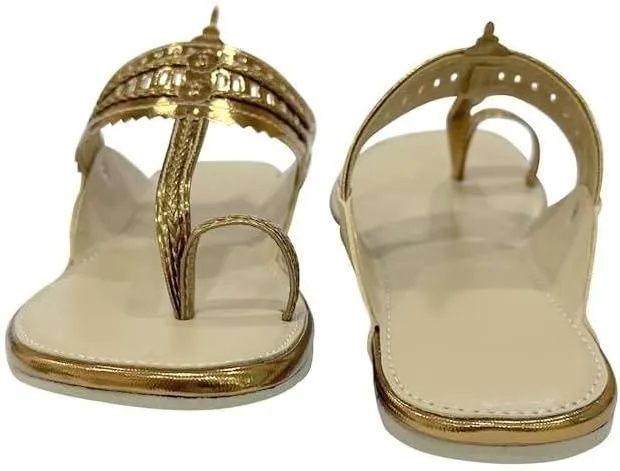 Kolhapuri Chappal For Women's Indian Flat Flip Flop Kolhapuri Sandals For Women Ethnic s Casual Mojaris