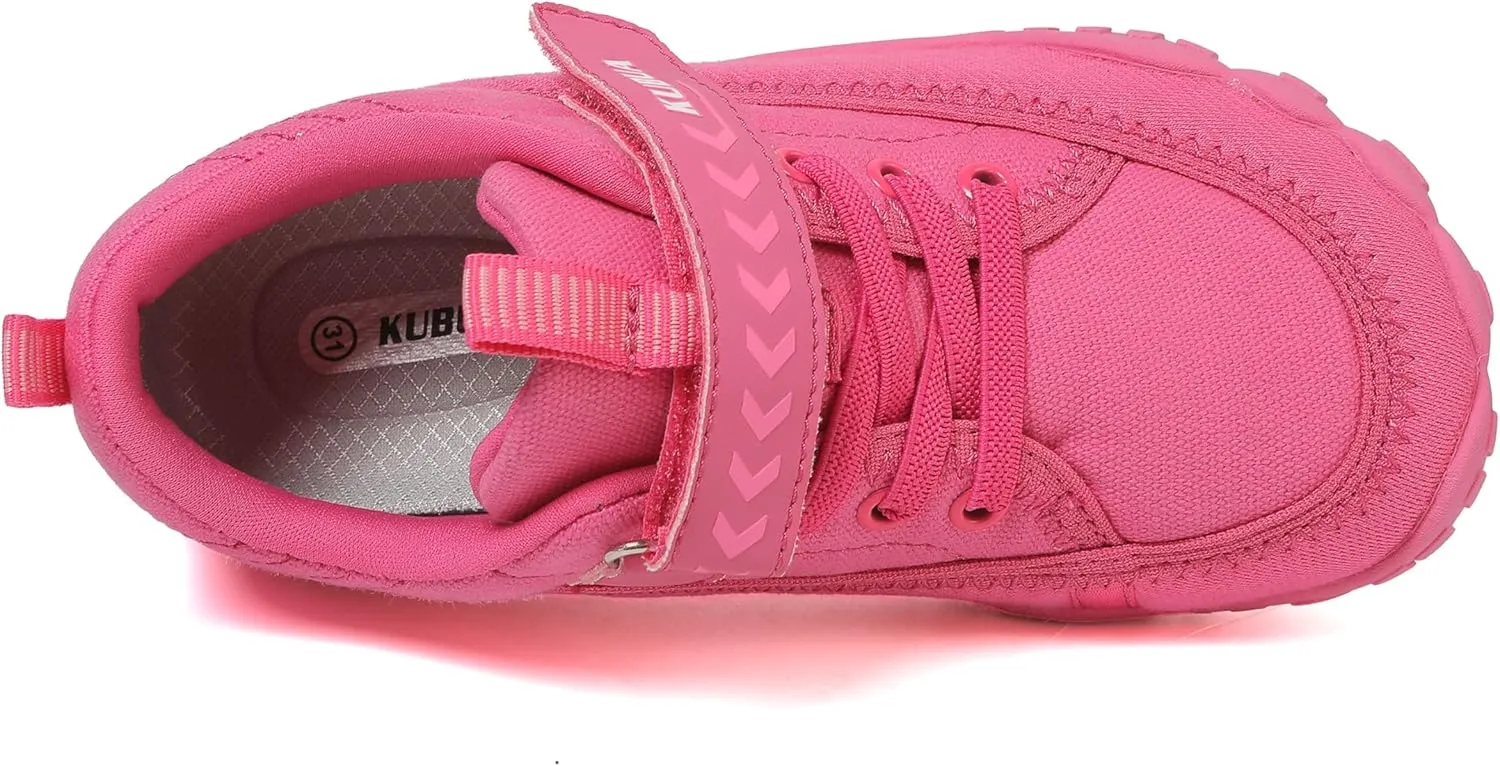 KUBUA Kids Barefoot Shoes Boys Girls Slip On Minimalist Sneakers for Walking Tennis Athletic Hiking Toddler Little Big Kid