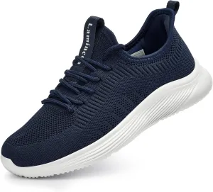 Lamincoa Mens Walking Tennis Shoes Lightweight Comfy Casual Sneakers for Running Jogging Fitness Navy Blue Size 7