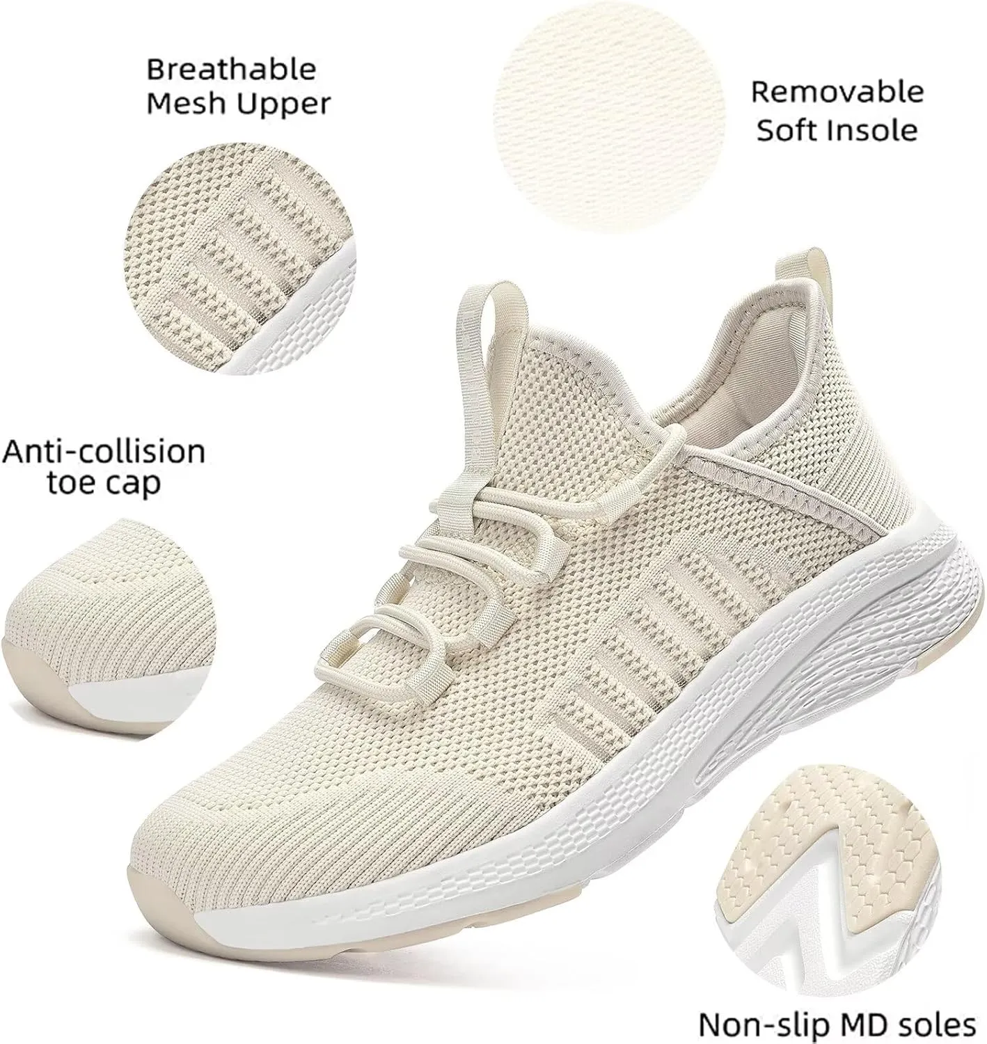 Lamincoa Women Slip on Walking Sneakers Non Slip Running Shoes Lightweight Sport Gym Casual Shoes Workout Tennis Sneakers for Women