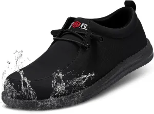 LARNMERN Steel Toe Loafers Women Lightweight Comfortable Slip On Walking Casual Flats Sneakers Work Safety Shoes