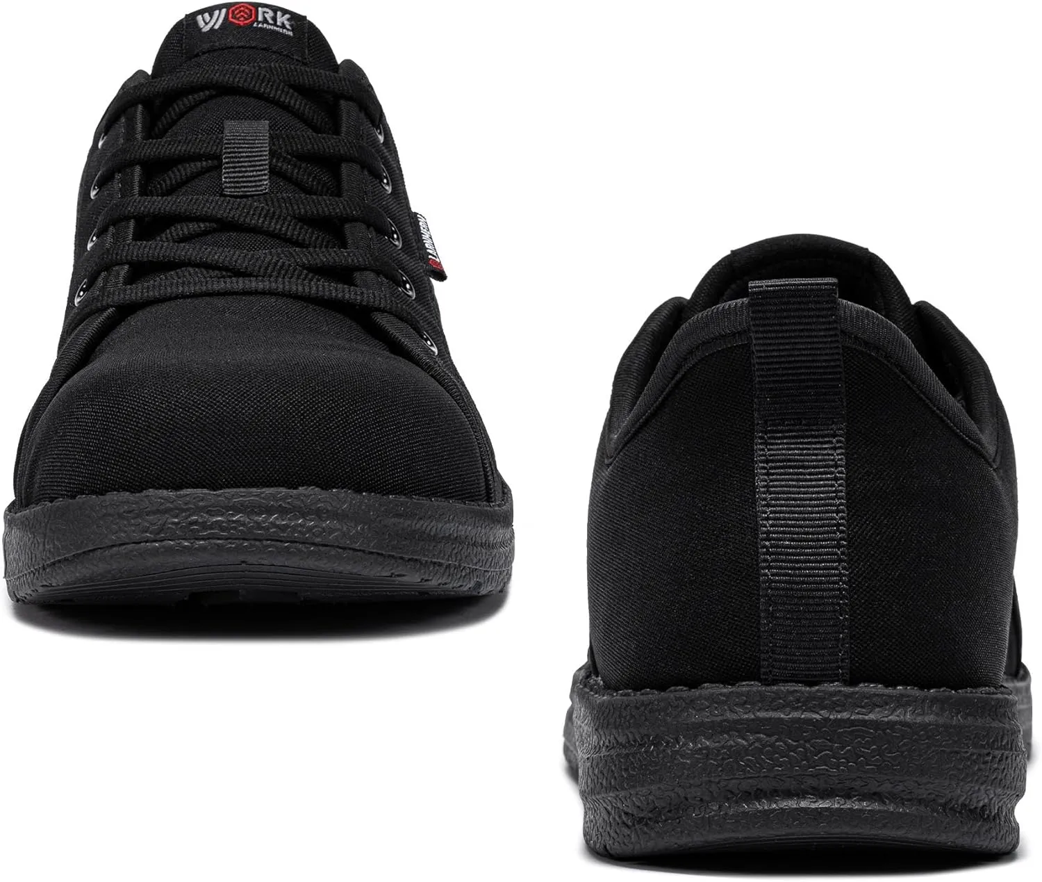 LARNMERN Steel Toe Shoes Men Hands Free Work Shoes Slip On Walking Skate Shoes Lightweight Comfortable Safety Sneakers