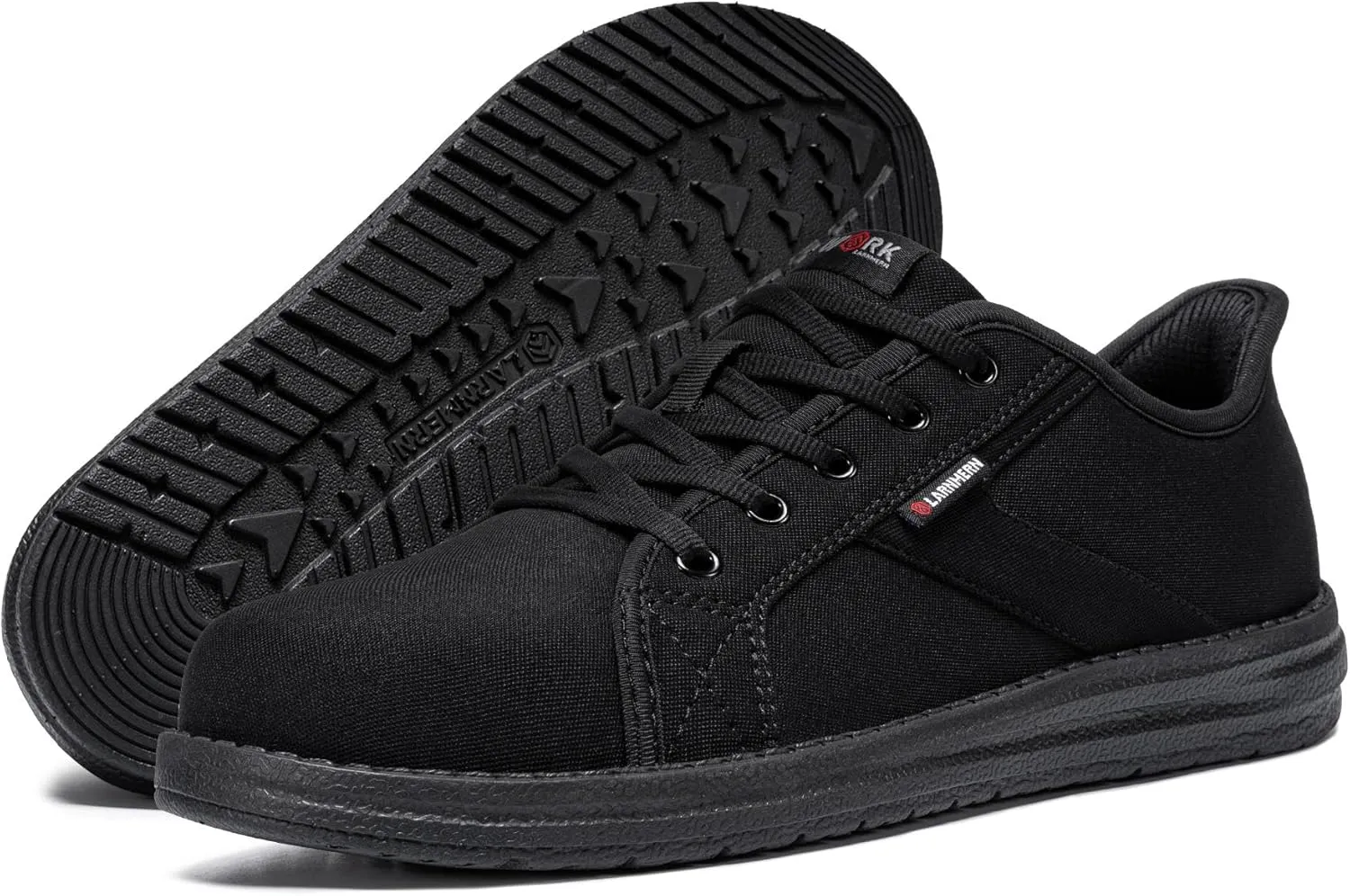 LARNMERN Steel Toe Shoes Men Hands Free Work Shoes Slip On Walking Skate Shoes Lightweight Comfortable Safety Sneakers