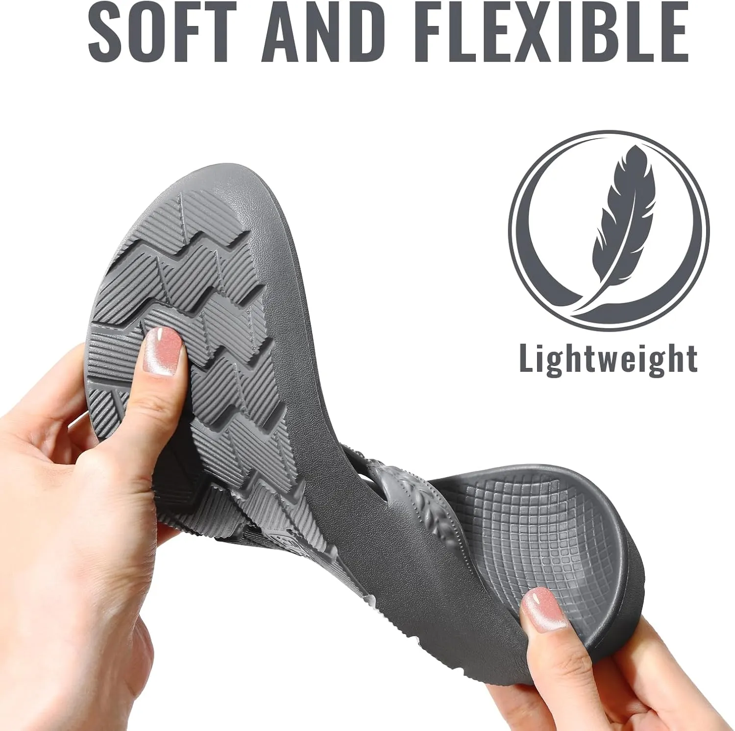 Litfun Women's Arch Support Flip Flops for Plantar Fasciitis Orthopedic Thong Sandals Comfortable Summer Beach Pool Slides