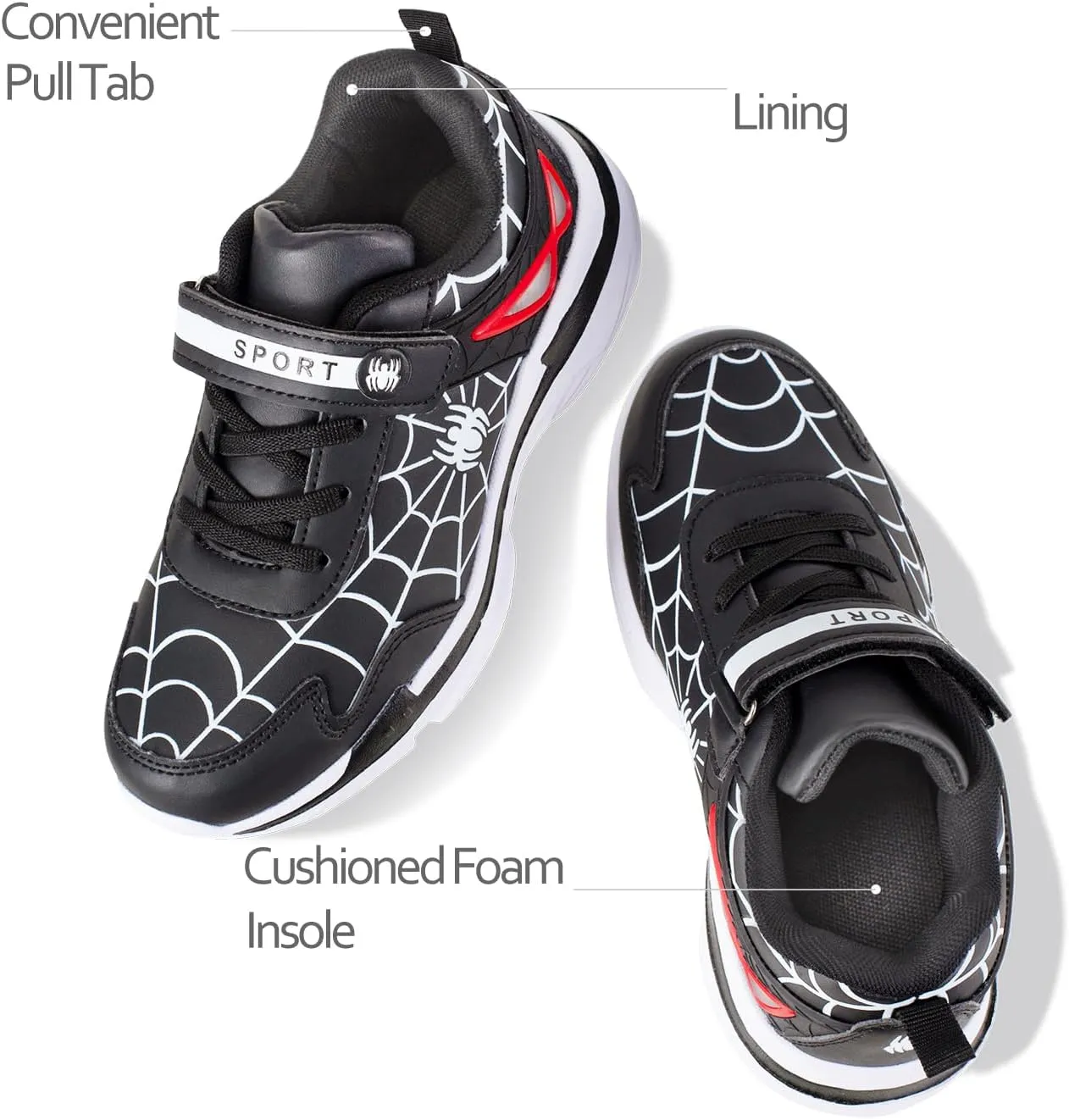 Little/Big Kids Boys Girls Sneakers Lightweight Running Tennis Shoes Breathable Sport Athletic Walking Non-Slip Outdoor Training Shoes