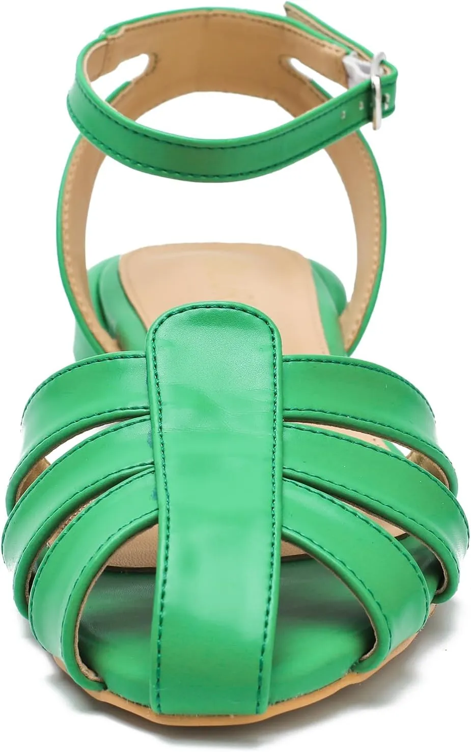 LIURUIJIA Women's Closed Toe Flat Sandals Comfortable Ankle Strap Strappy Boho Shoes Casual Dressy Summer Gladiator Sandals