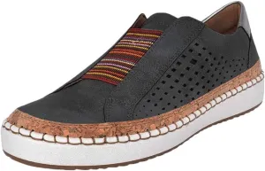 Loafers for Women Comfort Walking Shoes Womens Casual Round Toe Breathable Hollow Out Tassel Walking Beach Shoes Slip On Canvas Flats Comfy Lightweight Walking Office Outdoor Going Out Footwear