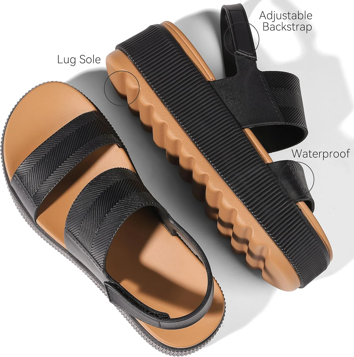 Lovee Cosee Platform Water Sandals for Women 2025 Chunky Wedge Lug Sole Open Toe Comfortable Waterproof Summer Walking Beach Vacation Essentials Dressy Trendy Shoes Resort Wear
