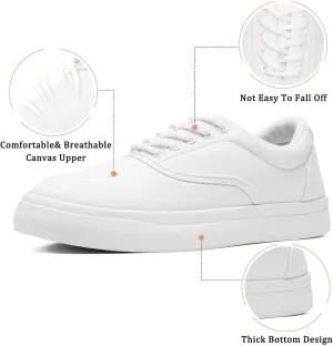 Low-Top Thick Sole Men's Fashion Sneakers Casual Canvas Sneakers for Men Lace up Tennis Shoes Comfortable Breathable Insole Slip on Sneakers Men Low Slip on Shoes - Multiple Colors - Big Size