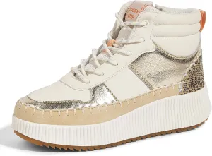 LUCKY STEP Women's Platform High Top Sneakers Fashion Zipper Woven Chunky Ankle Boots Casual Tennis Retro Braided Walking Shoes
