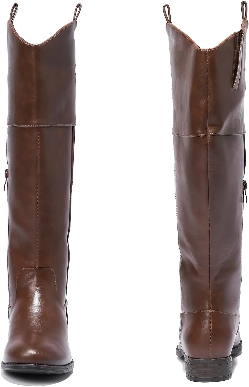 Luoika Women's Extra Wide Calf Knee High Boots, Western Cowyboy Cowgirl Knee-High Boots Plus Size Wide Width Low Heel Winter Fall Boots.