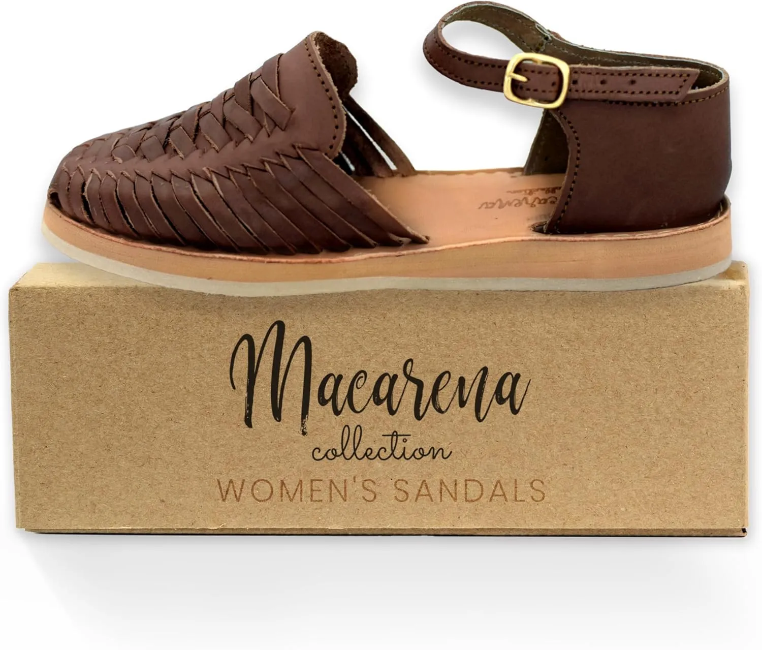 Macarena Collection Womens Shoes Leather Sandals Ankle for Women | Huarache Handmade Mexican Sandals Women | Comfortable & Stylish Womens Sandals 3050 Ankle Strap