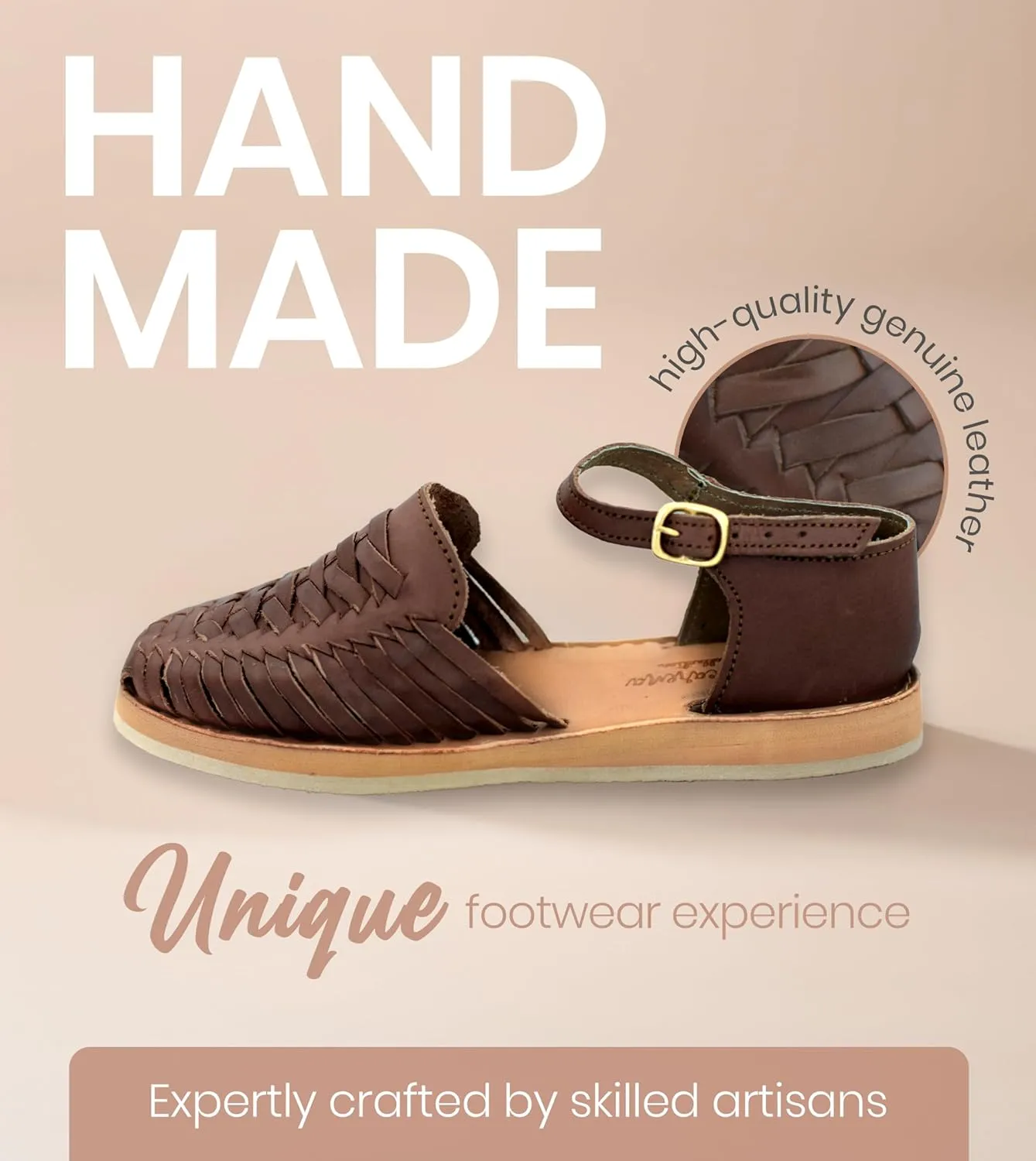 Macarena Collection Womens Shoes Leather Sandals Ankle for Women | Huarache Handmade Mexican Sandals Women | Comfortable & Stylish Womens Sandals 3050 Ankle Strap