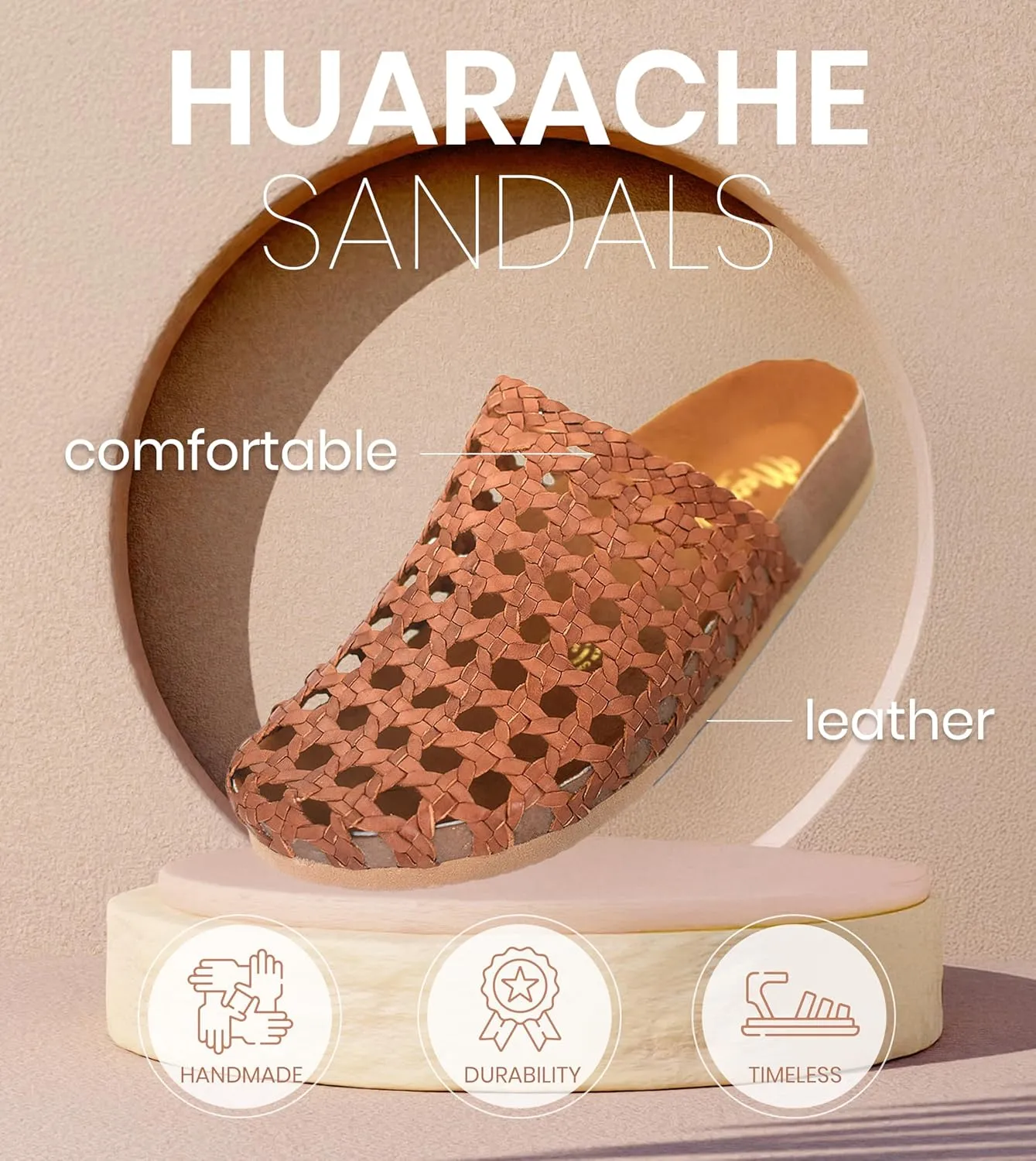 Macarena Collection Womens Shoes Leather Sandals for Women | Huarache Handmade Mexican Sandals Women | Comfortable & Stylish Womens Sandals 004