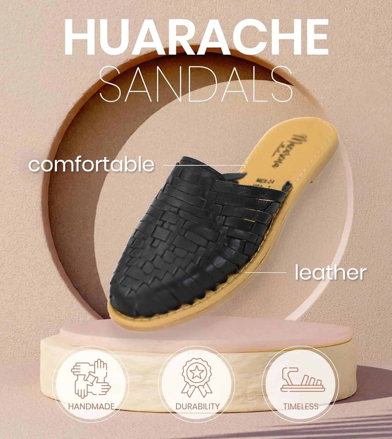 Macarena Collection Womens Shoes Leather Sandals for Women | Huarache Handmade Mexican Sandals Women | Comfortable & Stylish Womens Sandals 702
