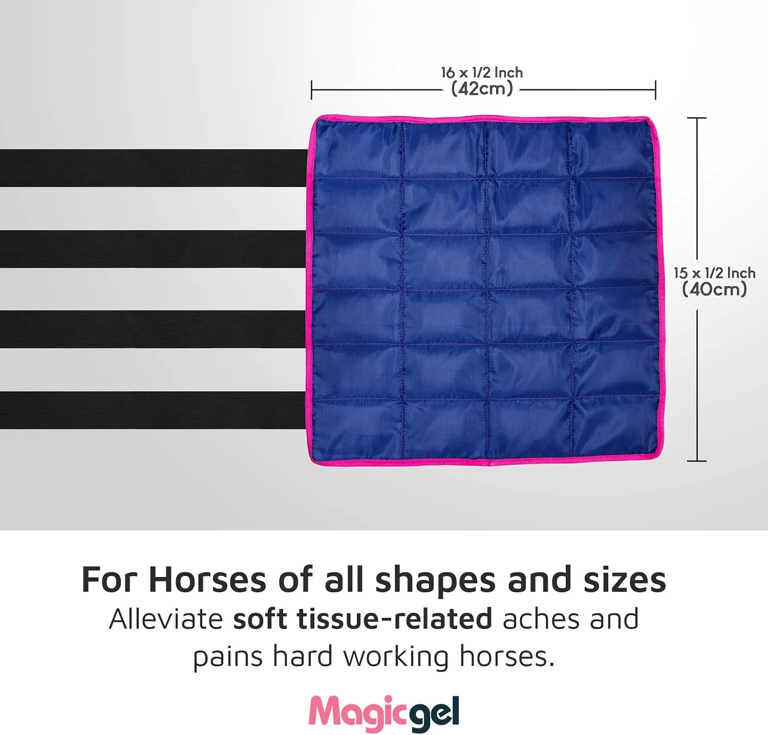 Magic Gel Horse Ice Pack with Carry Case - Twin Ice Boots | Cooling Horse Leg Wraps for Hock, Ankle, Knee, Legs, Boots, and Hooves | Horse Tack, Horse Supplies & Horse Gift Ideas for Horse Lovers