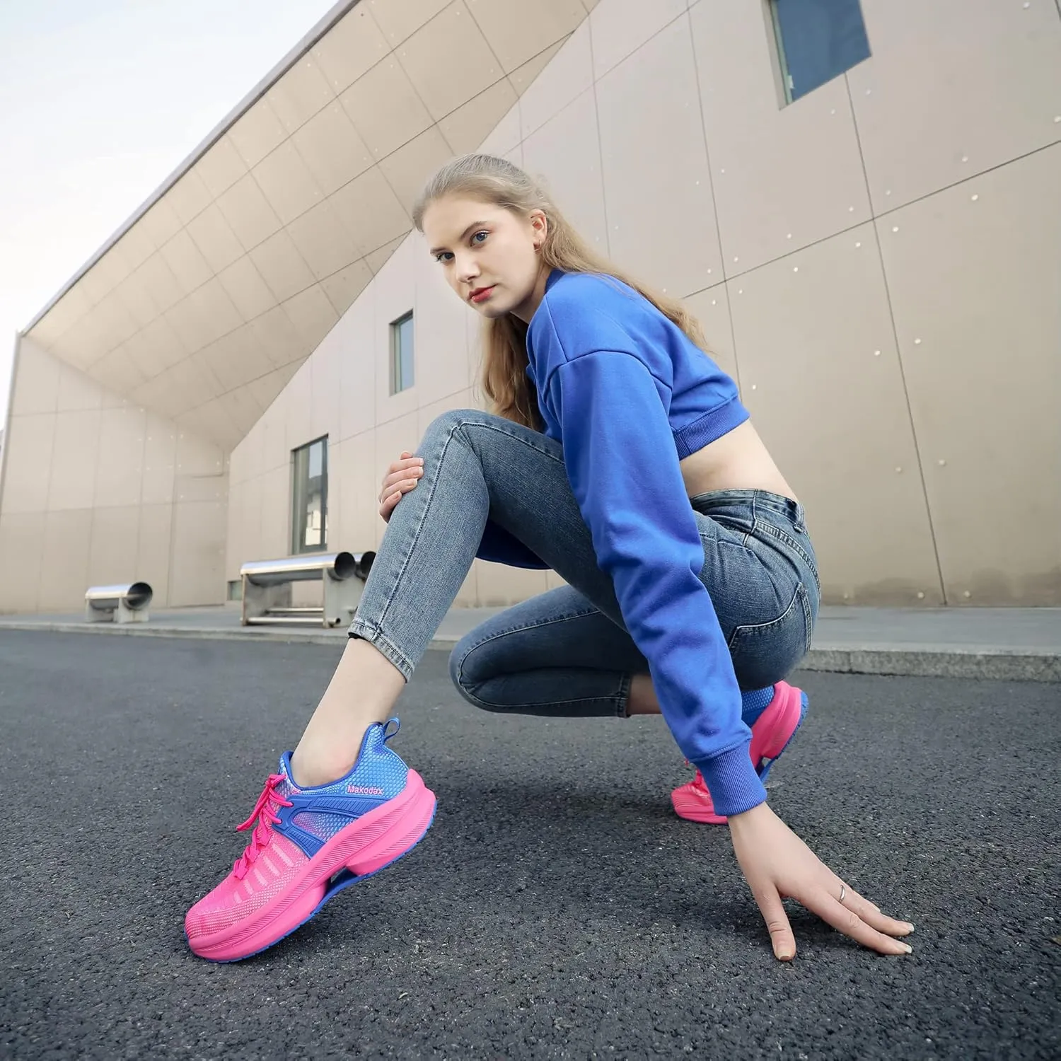 Makodax Womens Walking Shoes Non Slip Sneakers Comfortable Tennis Running Shoes