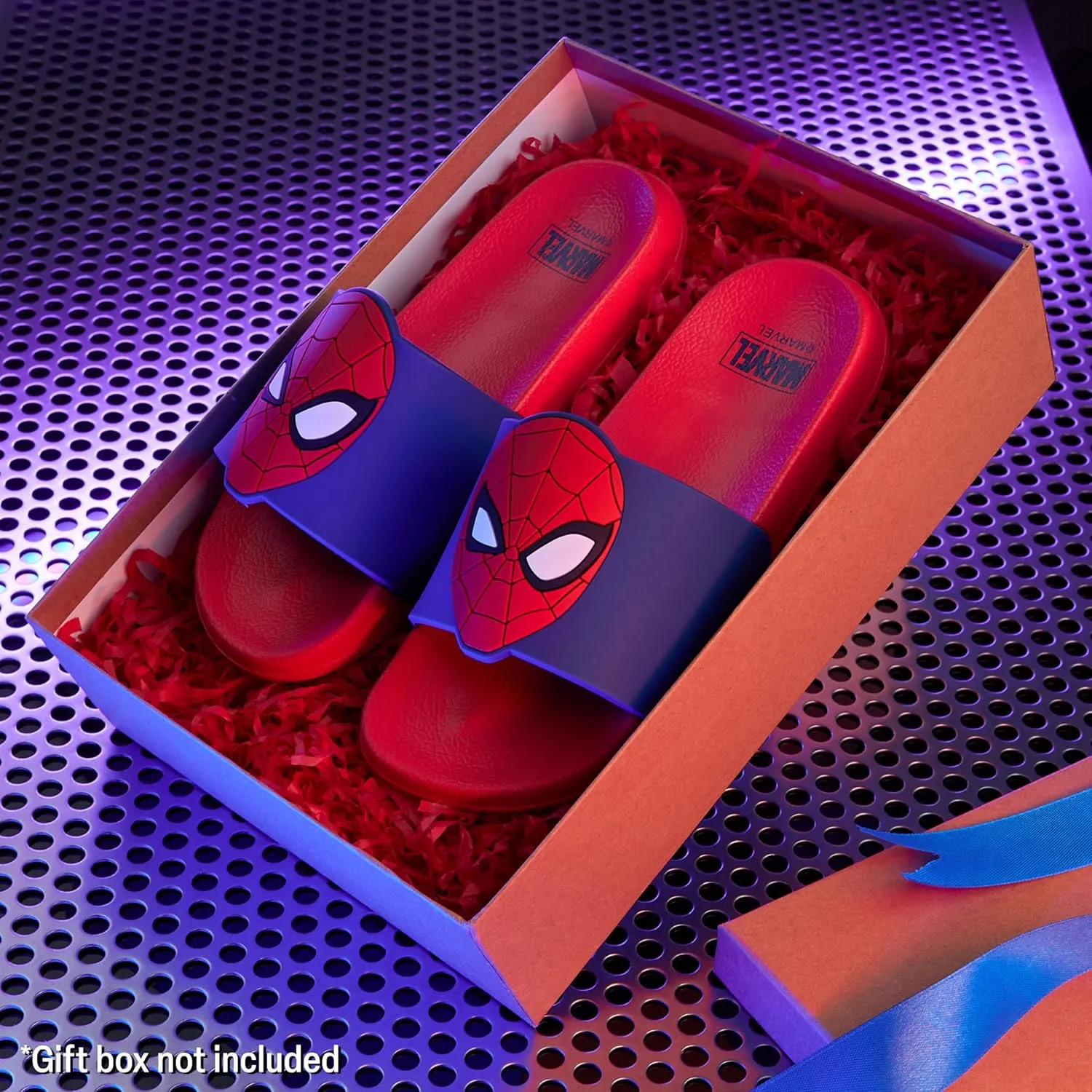 Marvel Boys Slides, Kids Sandals Anti Slip - Spiderman Gifts for Boys