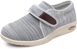 Mei MACLEOD Women's Extra Wide Shoes with Adjustable Strap Wide Width Sneakers Arthritis Edema Walking Shoes for Elderly Diabetic