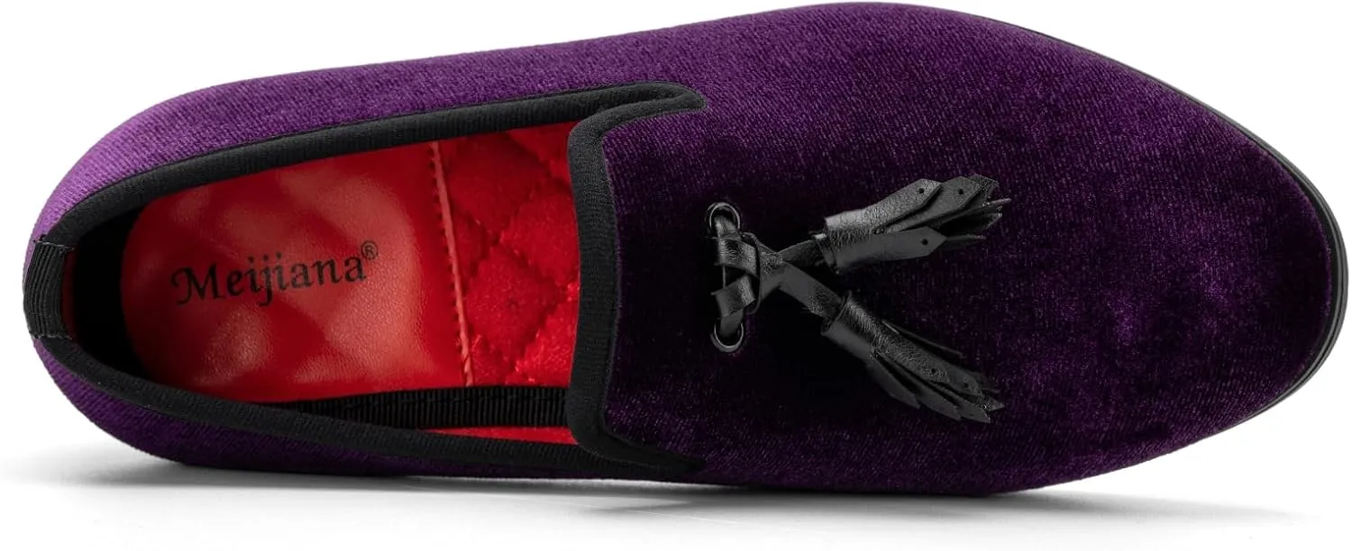 Meijiana Boys' Formal Dress Slip-On Loafers - Tuxedo Shoe for Baby Dress Shoes