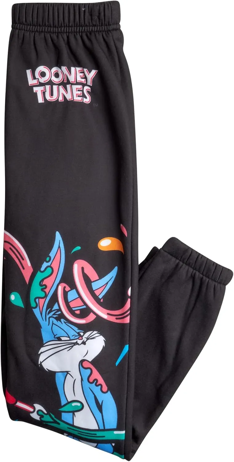 Members Only Boys' Active Tracksuit Set - 2 Piece Looney Tunes, Marvin, Tom & Jerry Fleece Hoodie and Sweatpants (Size: 4-18)