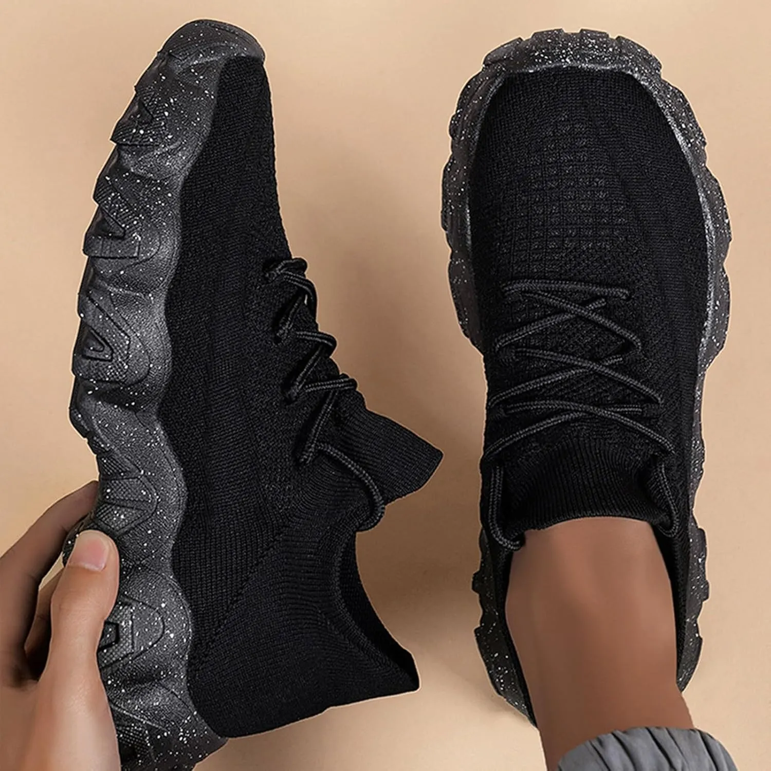 Men Shoes Height Boosting Shoes Fashion Sneakers Breathable Mesh Running Shoes Non-Slip Soft Sole Comfortable Shoes