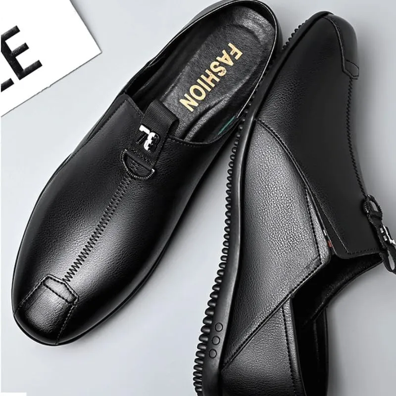 Men-Slip on Summer Walking Moccasins Casual Shoes for Men's Outdoor Activities Comfortable Cowhide Soles Non-Slip Walking Loafers Shoes