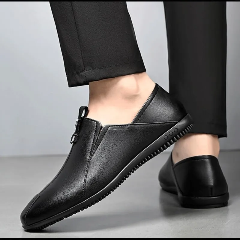 Men-Slip on Summer Walking Moccasins Casual Shoes for Men's Outdoor Activities Comfortable Cowhide Soles Non-Slip Walking Loafers Shoes
